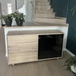 Drewniana komoda z szufladami do salonu BERGEN