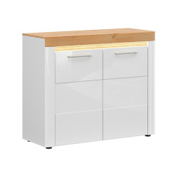 Szafka Horton 106 cm dwudrzwiowa bialy polysk
