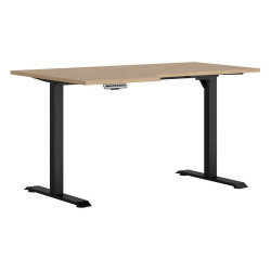 Biurko narozne z elektryczna regulacja Space Office 140 cm lewe dab artisan