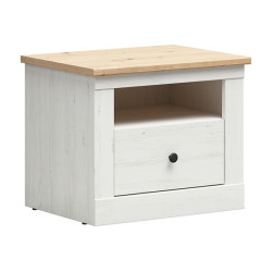 Szafka nocna Frija 58 cm z szuflada sosna andersen biala
