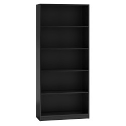 Regal R80 80cm ksiazki segregatory czarny