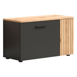 Szafka na buty Esteban 80 cm z 2 drzwiami grafit/dab evok