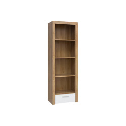 Regal Balder 62 cm z szuflada i 4 polkami dab riviera