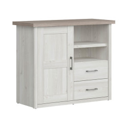 Komoda Luca Baby 107 cm z drzwiami i 2 szufladami modrzew sibiu jasny