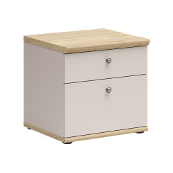 Szafka nocna Stockholm 48 cm z szufladami kaszmir/dab mauvella