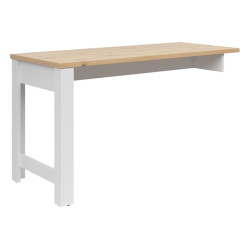 Blat biurka Hygge 140 cm bialy/dab artisan
