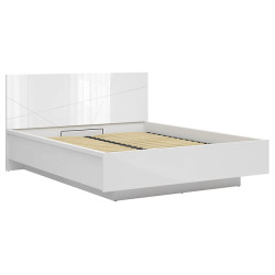 _ozko Forn 160x200 ze stelazem i pojemnikiem bialy polysk
