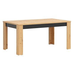 Stol rozkladany Ostia 160/200x90 dab artisan/dab czarny