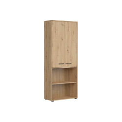 Regal Space Office 80 cm z 2 drzwiami i 2 polkami dab artisan