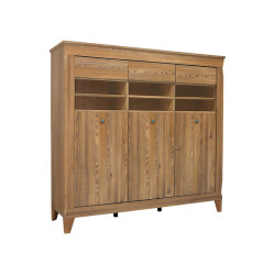 Witryna Bergen 156 cm z 3 drzwiami modrzew sibiu zloty