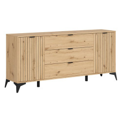 Komoda Lamea 180 cm z 2 drzwiami i 3 szufladami dab artisan