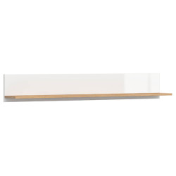 Polka scienna Zele 135 cm dab wotan/bialy polysk