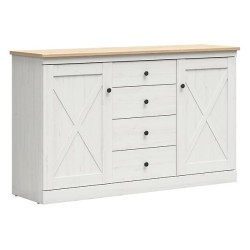 Komoda Frija 153 cm z 2 drzwiami i 4 szufladami sosna andersen biala