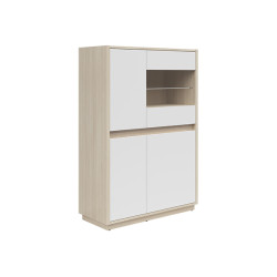 Witryna Kim z 4 drzwiami dab riva jasny/bialy