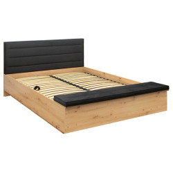 _ozko Ostia 160x200 ze stelazem i pojemnikiem dab artisan