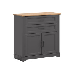 Komoda Tolmin 100 cm z 2 drzwiami i szufladami grafit/dab artisan