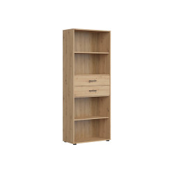 Regal Space Office 80 cm z 2 szufladami i 4 polkami dab artisan