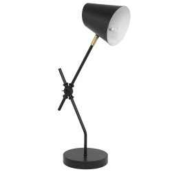 Lampa biurkowa metal regulowana czarna
