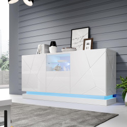 Komoda QIU 2D1K kolor bialy + LED