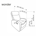 WONDER fotel rozkladany z funkcja kolyski, musztardowy (2p=1szt)