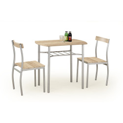 LANCE zestaw stol + 2 krzesla dab sonoma
