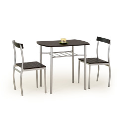 LANCE zestaw stol + 2 krzesla wenge