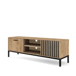 LAMINO RTV-1 stolik RTV dab craft/czarny, nogi: czarny