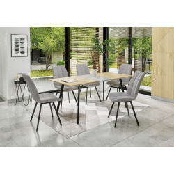 ALBON stol rozkladany dab sonoma / popielaty (1p=1szt)